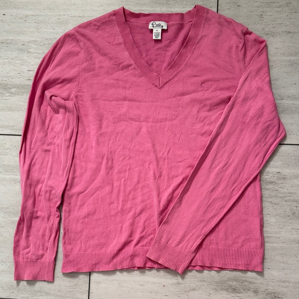Lilly Pulitzer Bright Pink Knit Pullover